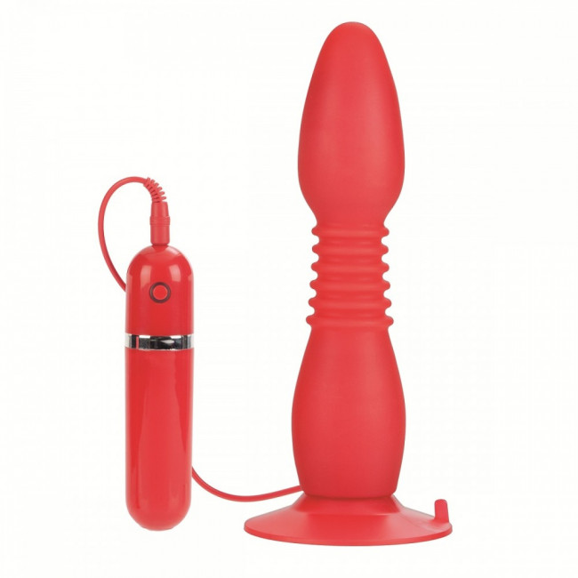 Красная анальная пробка с хребтом и присоской COLT Easy Flex Glider - 18,5 см., California Exotic Novelties Красная анальная пробка с хребтом и присоской COLT Easy Flex Glider - 18,5 см., California Exotic Novelties