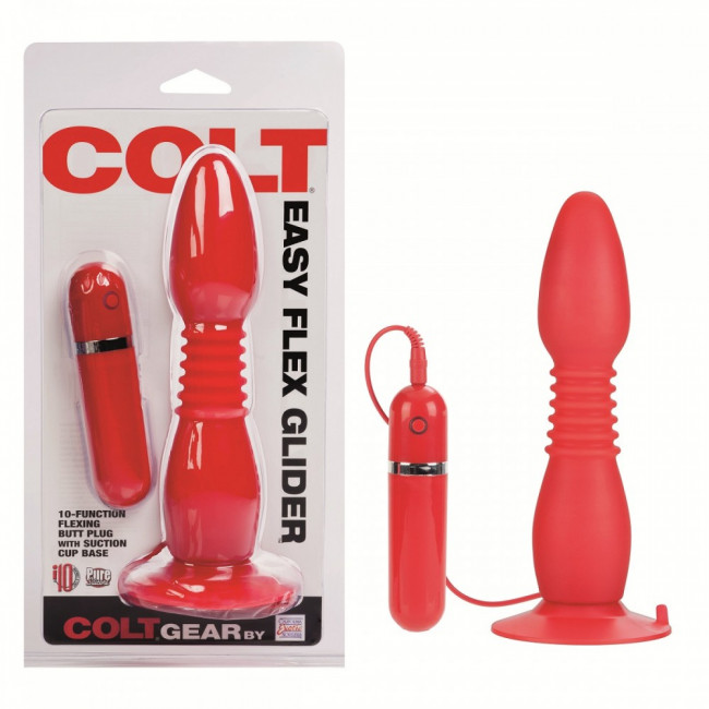 Красная анальная пробка с хребтом и присоской COLT Easy Flex Glider - 18,5 см., California Exotic Novelties Красная анальная пробка с хребтом и присоской COLT Easy Flex Glider - 18,5 см., California Exotic Novelties