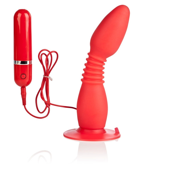 Красная анальная пробка с хребтом и присоской COLT Easy Flex Glider - 18,5 см., California Exotic Novelties Красная анальная пробка с хребтом и присоской COLT Easy Flex Glider - 18,5 см., California Exotic Novelties