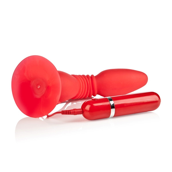Красная анальная пробка с хребтом и присоской COLT Easy Flex Glider - 18,5 см., California Exotic Novelties Красная анальная пробка с хребтом и присоской COLT Easy Flex Glider - 18,5 см., California Exotic Novelties
