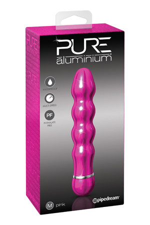 Аллюминиевый вибратор PINK MEDIUM - 16 см., Pipedream