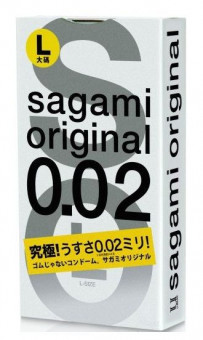 Презервативы Sagami Original 0.02 L-size увеличенного размера - 3 шт., Sagami