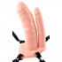 Двойной страпон с вибрацией Double Penetrator Vibrating Hollow Strap-On - 18 см., Pipedream