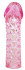 Закрытая розовая насадка-фаллос Penis sleeve - 11,7 см., Bior toys
