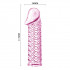 Закрытая розовая насадка-фаллос Penis sleeve - 11,7 см., Bior toys