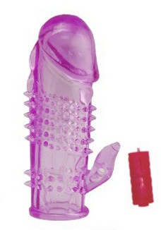 Насадка на фаллос с вибрацией  и стимулятором клитора, Sextoy 2011