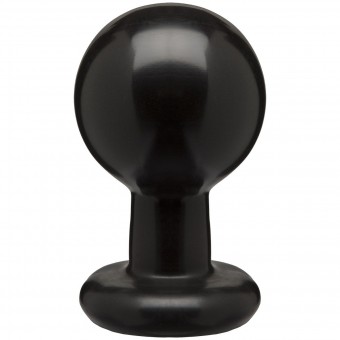 Круглая черная анальная пробка Classic Round Butt Plugs Large - 12,1 см., Doc Johnson