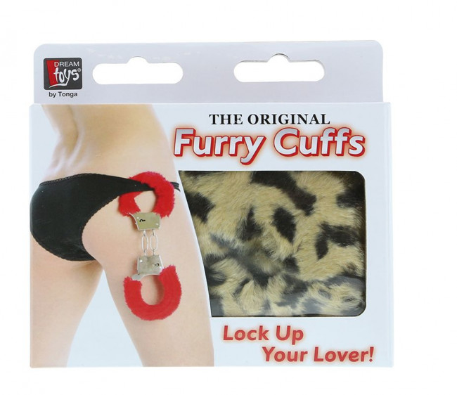 Леопардовые наручники METAL HANDCUFF WITH PLUSH LEOPARD, Dream Toys