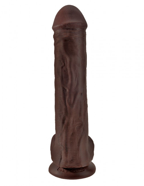 Коричневый фаллоимитатор на присоске 13" Cock with Balls - 35,6 см., Pipedream Коричневый фаллоимитатор на присоске 13" Cock with Balls - 35,6 см., Pipedream
