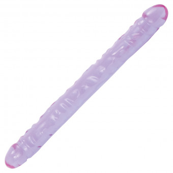 Двухсторонний фиолетовый фаллоимитатор Double Dong Purple Jellie - 46 см., Doc Johnson