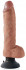 Кофейный вибромассажер 10" Vibrating Cock with Balls - 25,4 см.