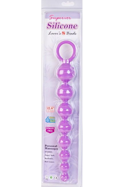 Анальная цепочка из силикона - 32,5 см., ToyFa
