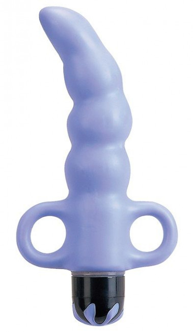 Сиреневый анальный водонепроницаемый вибростимулятор UNISEX CURVED PLUG SMALL PURPLE - 11 см., Seven Creations