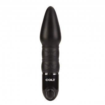 Чёрный анальный вибромассажер COLT Slider - 17 см., California Exotic Novelties