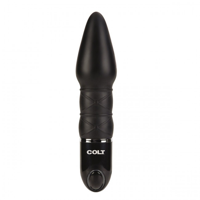 Чёрный анальный вибромассажер COLT Slider - 17 см., California Exotic Novelties