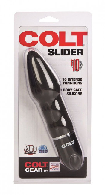Чёрный анальный вибромассажер COLT Slider - 17 см., California Exotic Novelties