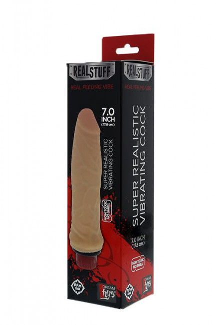 Вибратор-реалистик REALSTUFF REAL FEELING VIBE 7INCH FLESH - 17,8 см., Dream Toys