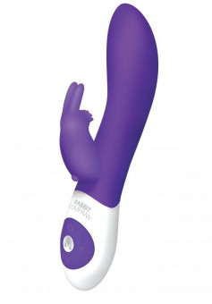 Фиолетовый вибратор-ротатор The Vibrating Rabbit - 22 см., The Rabbit Company