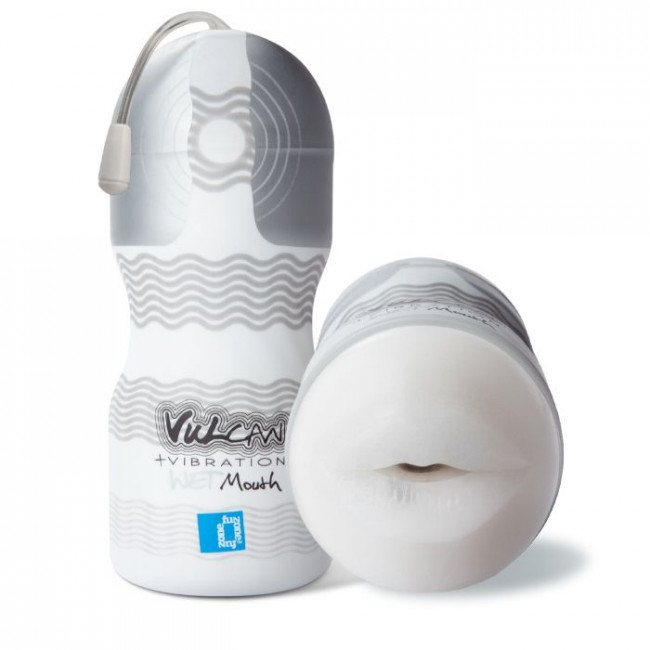 Мастурбатор-ротик с вибрацией Vulcan Love Skin Masturbator Wet Mouth Vibe, Topco Sales