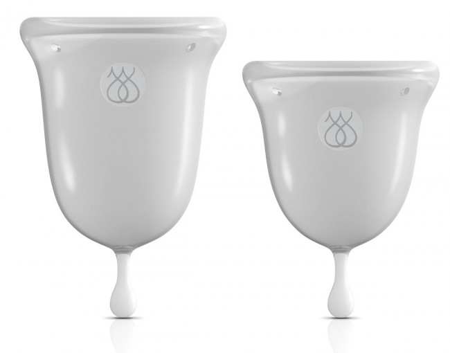 Набор из 2 прозрачных менструальных чаш Intimate Care Menstrual Cups Набор из 2 прозрачных менструальных чаш Intimate Care Menstrual Cups