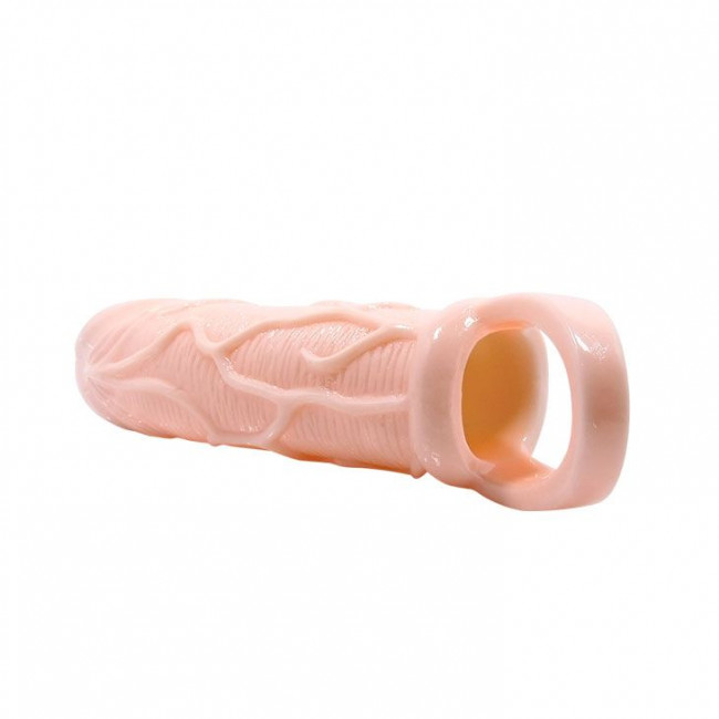 Телесная насадка на пенис с подхватом MEN EXTENTSION - 17 см., Baile