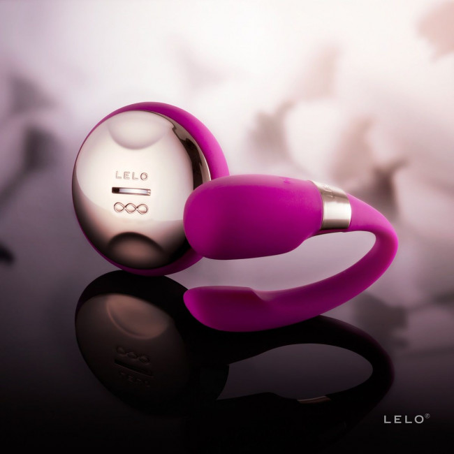 Лиловый вибромассажер для пар Tiani 3 Deep Rose с ДУ, Lelo