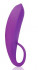Фиолетовый женский стимулятор с колечком-ручкой - 18 см., Bior toys