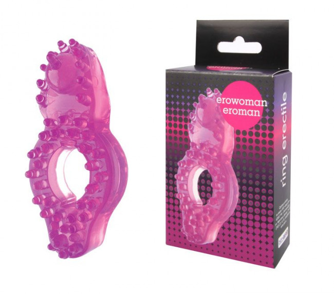 Розовое эрекционное кольцо с бугорками, Bior toys Розовое эрекционное кольцо с бугорками, Bior toys