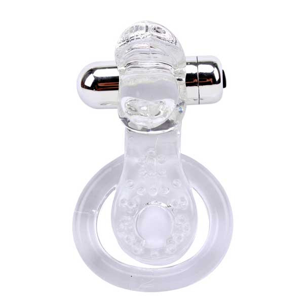 Прозрачное виброкольцо Tongue Cockring , Chisa