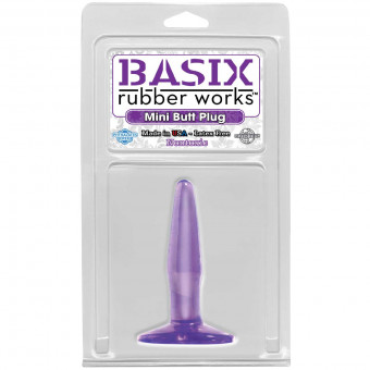 Маленькая фиолетовая анальная пробка Mini Butt Plug - 10,8 см., Pipedream