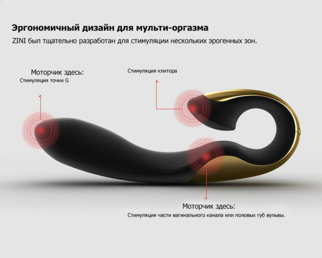 Фиолетовый вибратор ZINI ROAE, ZINI