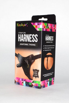 Кожаные трусики с плугом Kanikule Leather Strap-on Harness Anatomic Thong, Kanikule