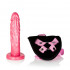 Женский страпон Shane's World Pink Harness with Stud - 19 см., California Exotic Novelties