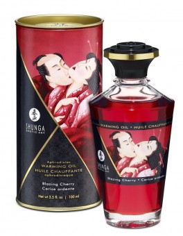Массажное интимное масло с ароматом вишни - 100 мл., Shunga