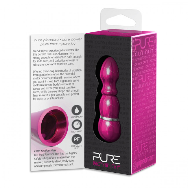 Алюминиевый рельефный вибратор PINK SMALL - 7,5 см., Pipedream