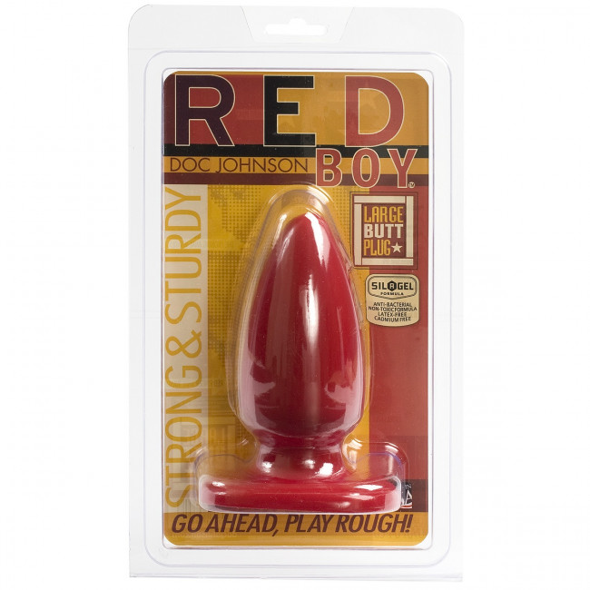 Анальная пробка Red Boy Large 5" Butt Plug - 13,2 см., Doc Johnson Анальная пробка Red Boy Large 5" Butt Plug - 13,2 см., Doc Johnson