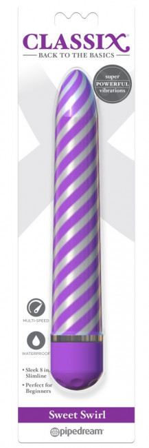 Фиолетовый вибратор Sweet Swirl Vibrator - 21,3 см. Фиолетовый вибратор Sweet Swirl Vibrator - 21,3 см.
