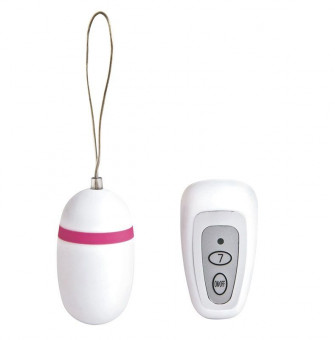 Белое виброяйцо на радиоуправлении E7 WIRELESS REMOTE CONTROLE SILK COATED, Seven Creations