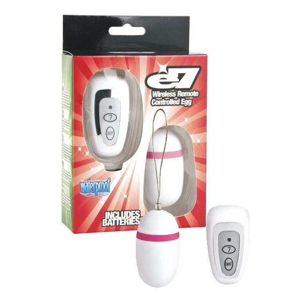 Белое виброяйцо на радиоуправлении E7 WIRELESS REMOTE CONTROLE SILK COATED, Seven Creations Белое виброяйцо на радиоуправлении E7 WIRELESS REMOTE CONTROLE SILK COATED, Seven Creations