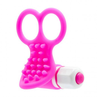 Розовый вибростимулятор с петлями для пальцев SEE YOU FINGERING PINK, Dream Toys