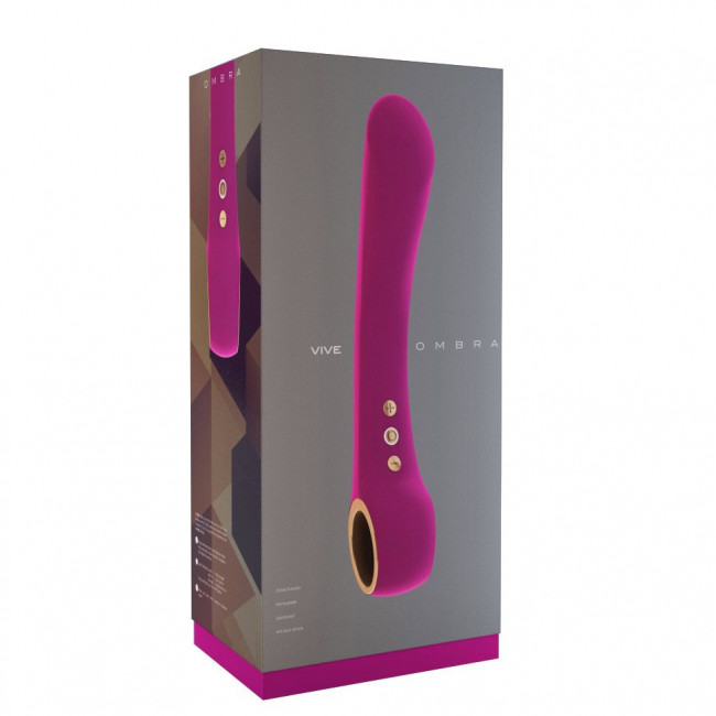 Розовый вибратор Ombra  - 21,5 см., Shots Media BV