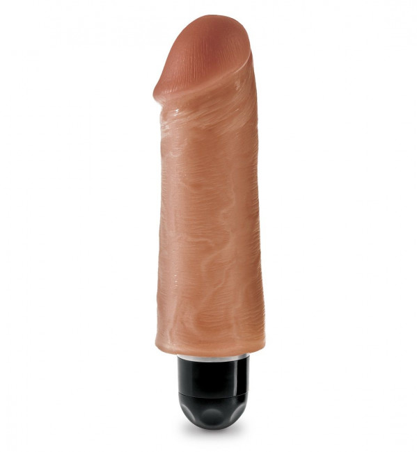 Кофейный вибратор-реалистик 5" Vibrating Stiffy - 16,5 см., Pipedream