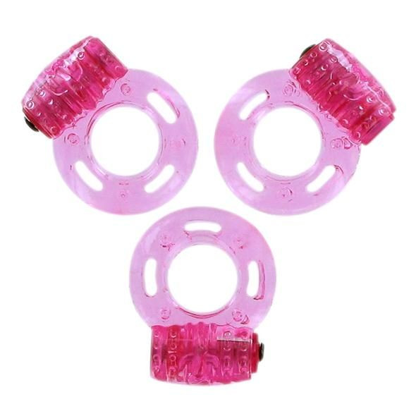 Набор из трех виброколец Pleasure Rings Pink, LoversPremium