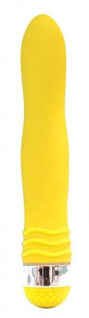 Желтый эргономичный вибратор Sexy Friend - 17,5 см., Bior toys