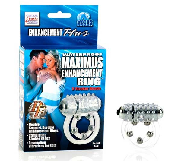 Эрекционное вибро-кольцо Waterproof Maximus Enhancement Ring, California Exotic Novelties