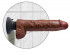 Коричневый вибратор-гигант со съёмной присоской 10" Vibrating Cock with Balls - 25,4 см., Pipedream Коричневый вибратор-гигант со съёмной присоской 10" Vibrating Cock with Balls - 25,4 см., Pipedream