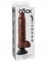 Коричневый вибратор-гигант со съёмной присоской 10" Vibrating Cock with Balls - 25,4 см., Pipedream Коричневый вибратор-гигант со съёмной присоской 10" Vibrating Cock with Balls - 25,4 см., Pipedream
