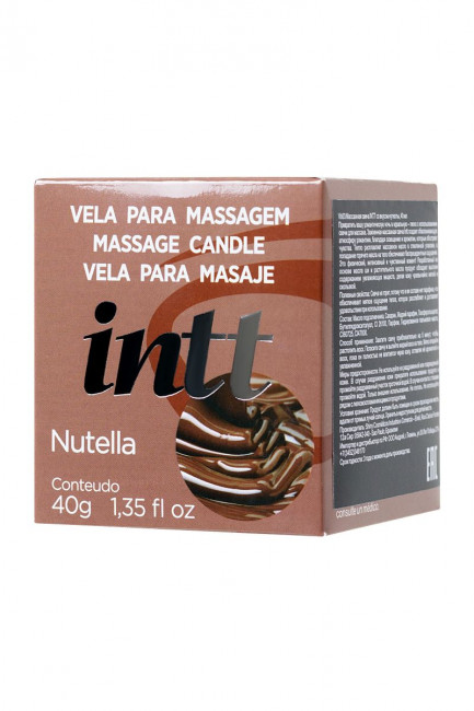 Массажная свеча для поцелуев Nutella с ароматом Нутеллы - 30 гр., INTT Массажная свеча для поцелуев Nutella с ароматом Нутеллы - 30 гр., INTT
