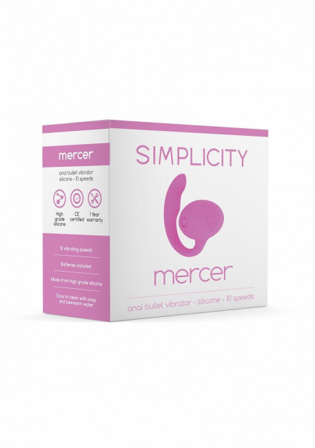 Розовый анальный вибростимулятор Mercer Anal Bullet Vibrator, Shots Media BV