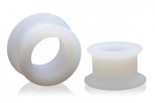 Набор из 2 белых анальных расширителей Stretch Master 2 Piece Training Silicone Ass Grommet set